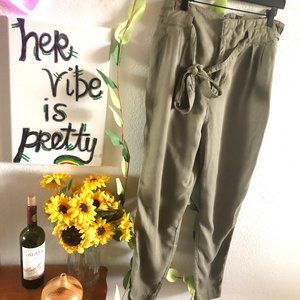 Olive Green Trousers w/ Belt